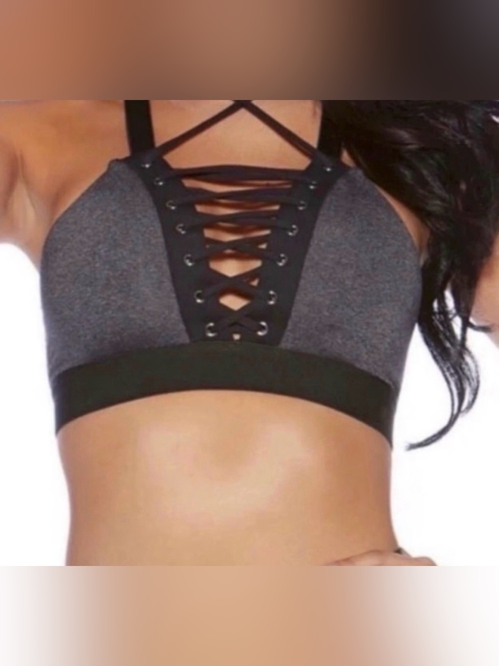 Bombshell Lace Up Halter Bra